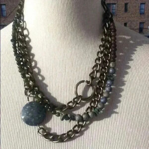 Handmade multi chain necklace